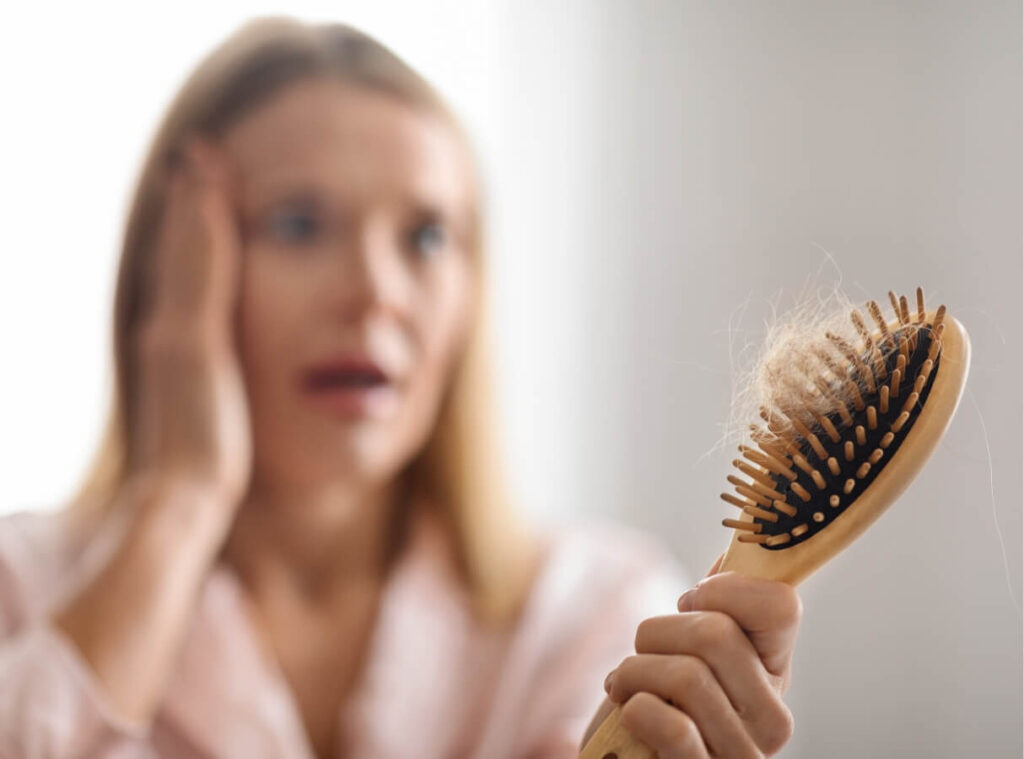 Hairloss problem shocked mature woman looking at 2025 03 31 06 31 03 utc (1)