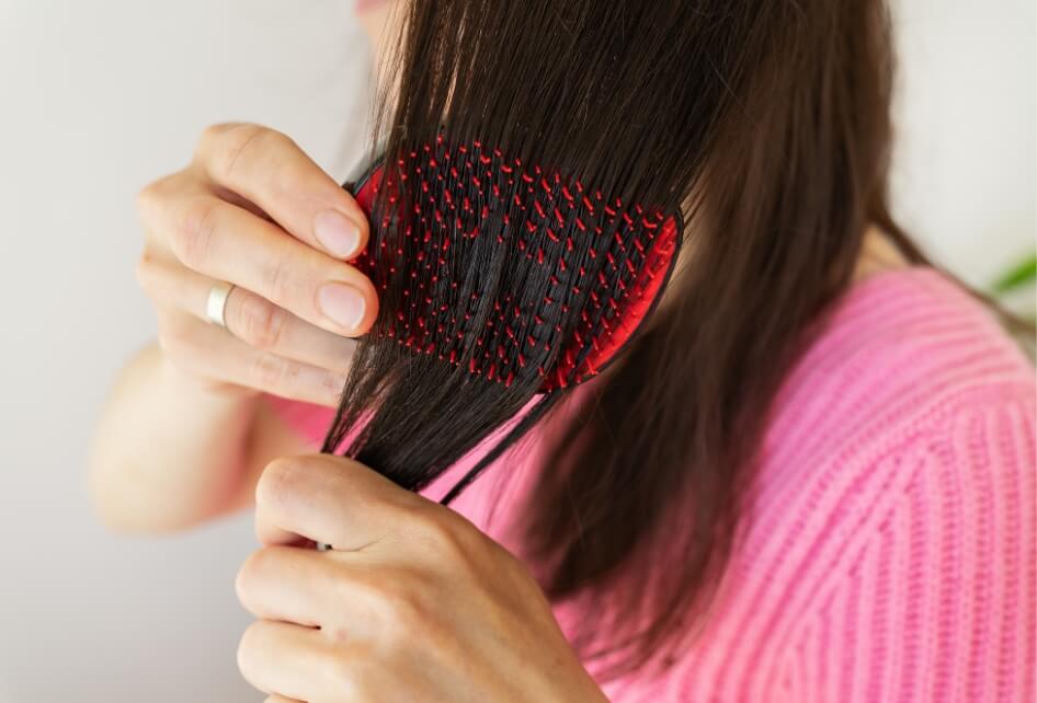 Portrait of a radiant girl combing her dark hair 2023 11 27 05 23 56 utc (1)